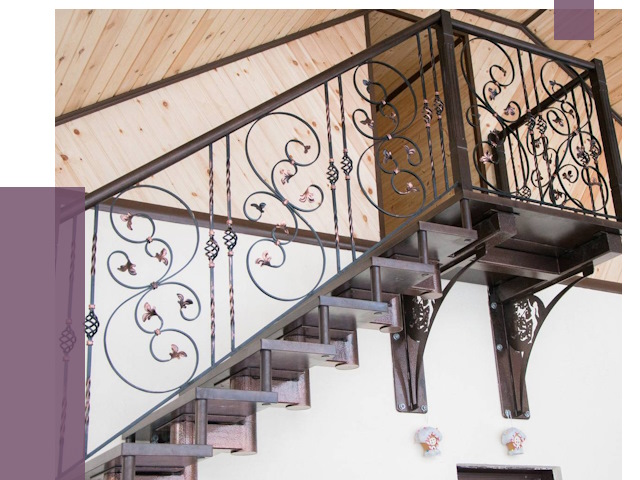 Кованые лестницы в Белой Калитве от 80894 руб. под ключ