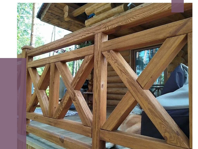 Деревянные перила под ключ в Белой Калитве от 7778 руб. 