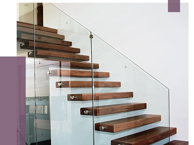 Стеклянные перила для лестницы в Белой Калитве от 15038 руб.