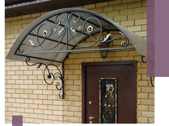 Изготовление козырьков из металла под ключ в Белой Калитве