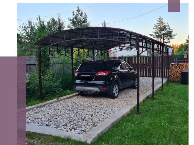 Навесы для автомобиля в Белой Калитве от 13327 руб.  | ПРОЛЁТ-Бкл