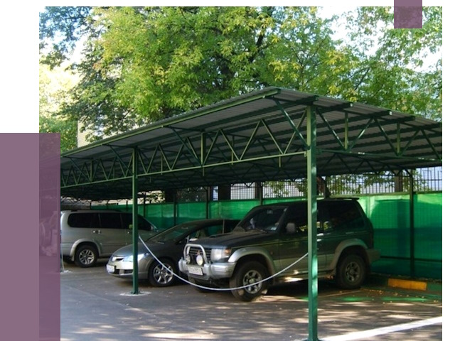 Навесы для парковки в Белой Калитве от 81412 руб. заказать | ПРОЛЁТ-Бкл