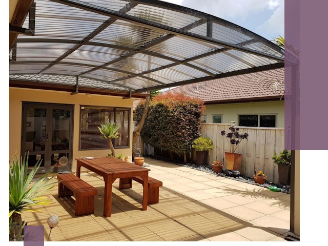 Навесы во двор под ключ в Белой Калитве — изготовление и монтаж