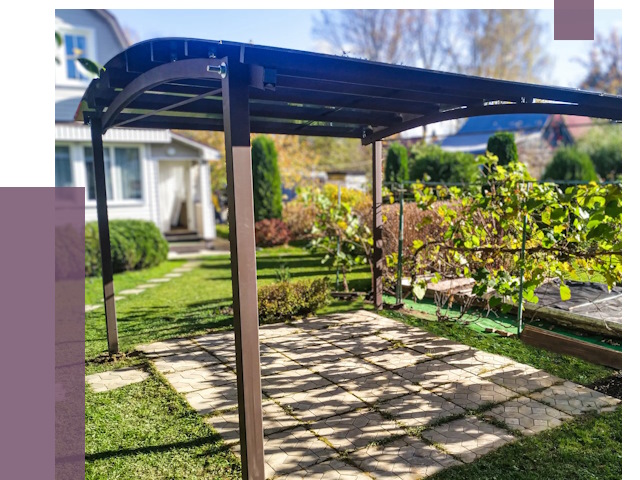 Навесы для дачи в Белой Калитве от 12912 руб. под ключ — ПРОЛЁТ-Бкл