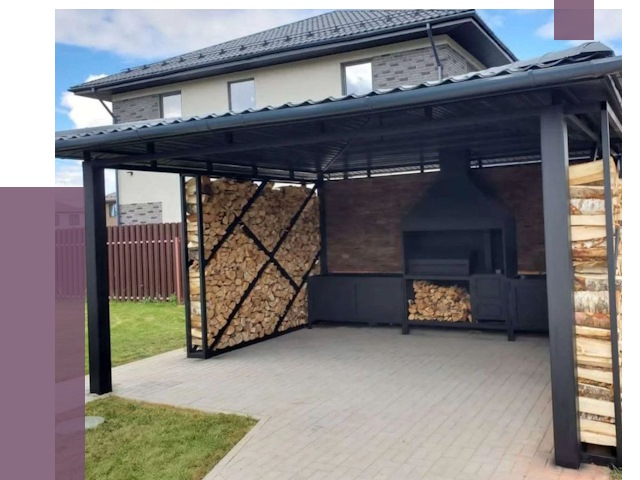 Навесы для барбекю в Белой Калитве от 12912 руб. под ключ | ПРОЛЁТ-Бкл