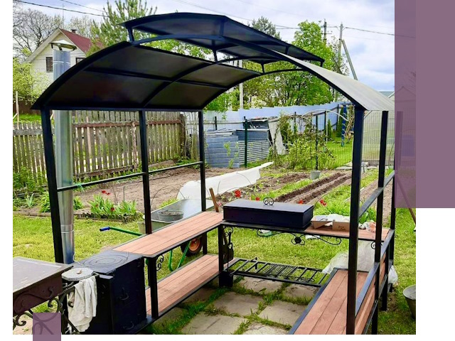 Навесы для барбекю в Белой Калитве: изготовление, монтаж и демонтаж