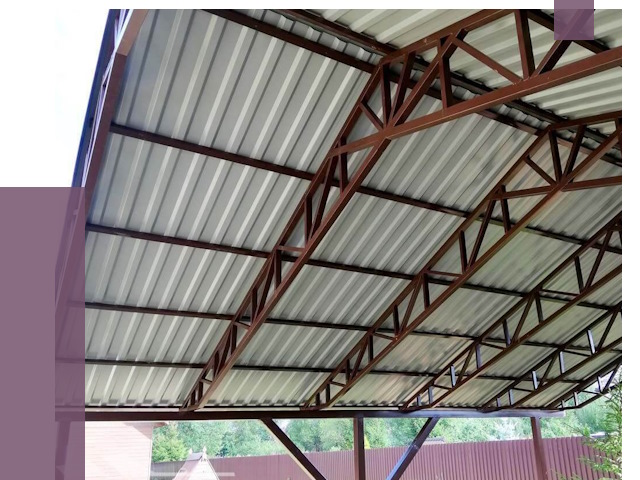 Навесы из профнастила в Белой Калитве от 7467 руб. | ПРОЛЁТ-Бкл