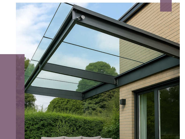 Стеклянные навесы и козырьки в Белой Калитве от 12445 руб.