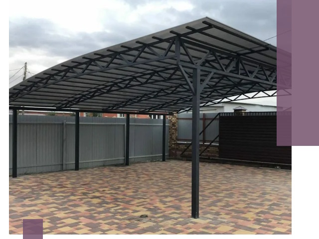 Металлические навесы под ключ в Белой Калитве — изготовление и монтаж