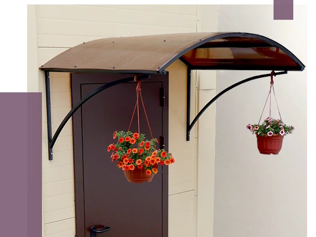 Козырьки над входом в Белой Калитве от 15038 руб.  | ПРОЛЁТ-Бкл