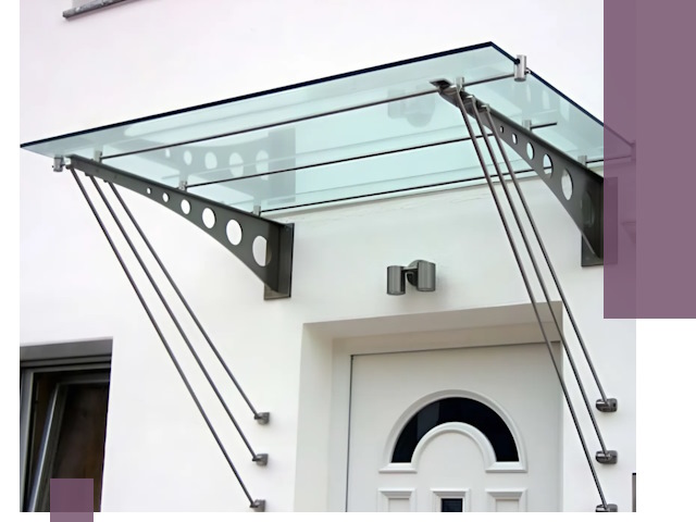 Козырьки над входом под ключ в Белой Калитве — изготовление и монтаж