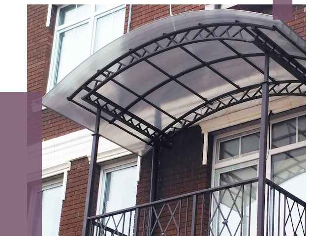 Козырьки над балконом в Белой Калитве от 8763 руб. | ПРОЛЁТ-Бкл