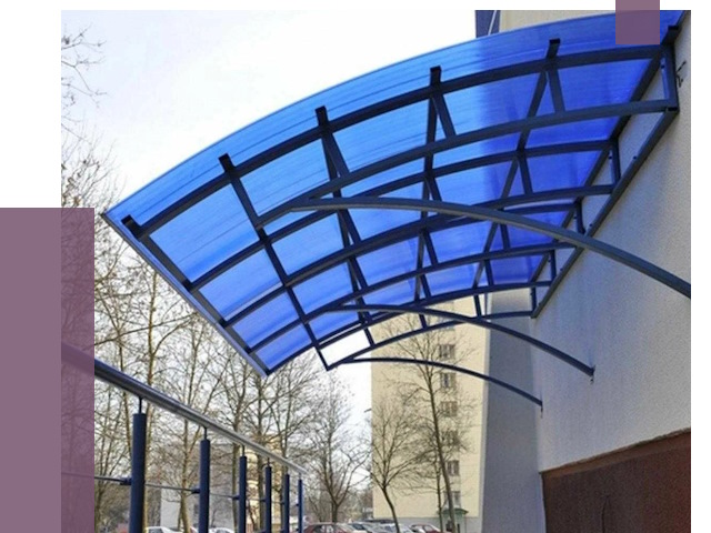 Козырьки из поликарбоната в Белой Калитве от 4356 руб. под ключ | ПРОЛЁТ-Бкл