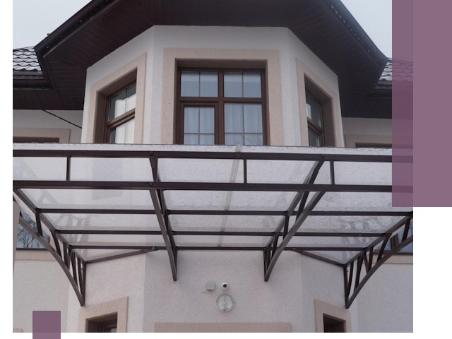 Козырьки из поликарбоната под ключ в Белой Калитве