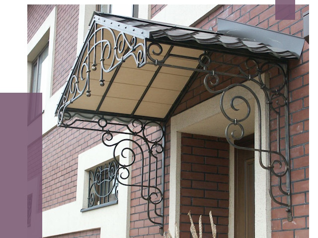 Двускатные козырьки в Белой Калитве под ключ от 12964 руб.