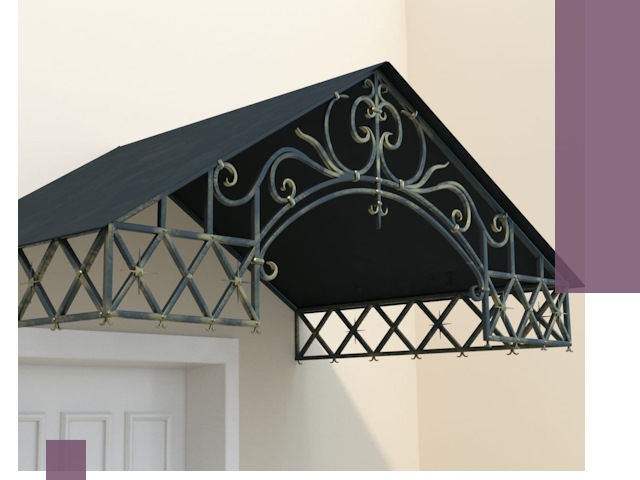 Двускатные металлические козырьки под ключ в Белой Калитве