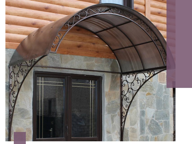 Арочные козырьки под ключ в Белой Калитве: изготовление и монтаж