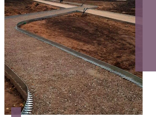 Металлические бордюры под ключ в Белой Калитве — изготовление и монтаж