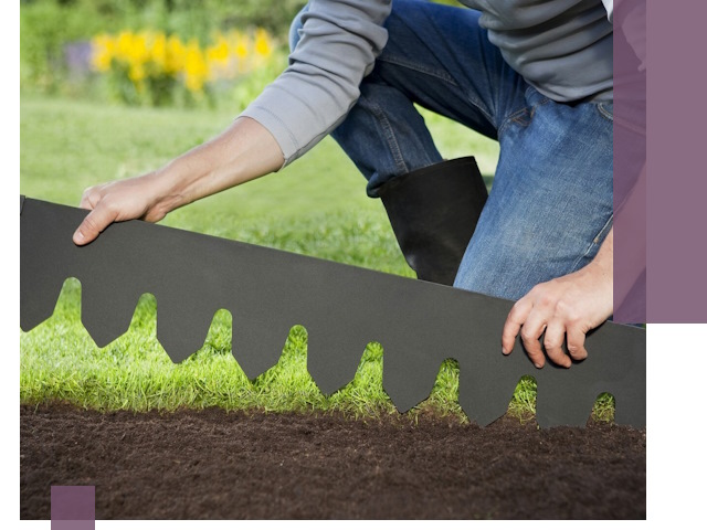 Металлические бордюры для газона в Белой Калитве — изготовление и монтаж